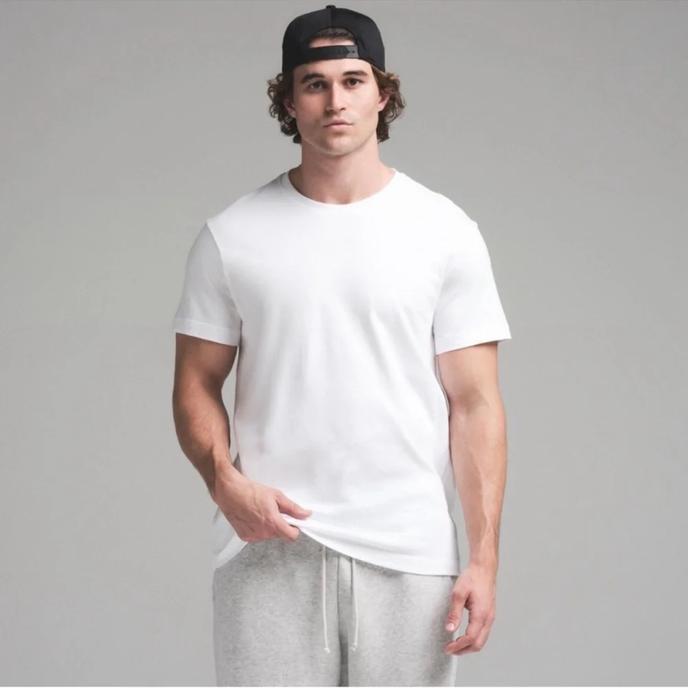 NWT- SKIMS B2 cotton MENS CLASSIC T-SHIRT, chalk, L - Picture 1 of 4